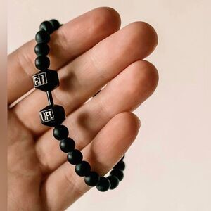 Fit life SILVER DUMBBELL BRACELET For Men